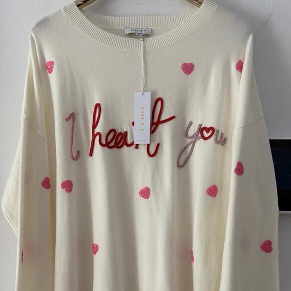 Gilli I love you Sz XXL sweater - Picture 7 of 10